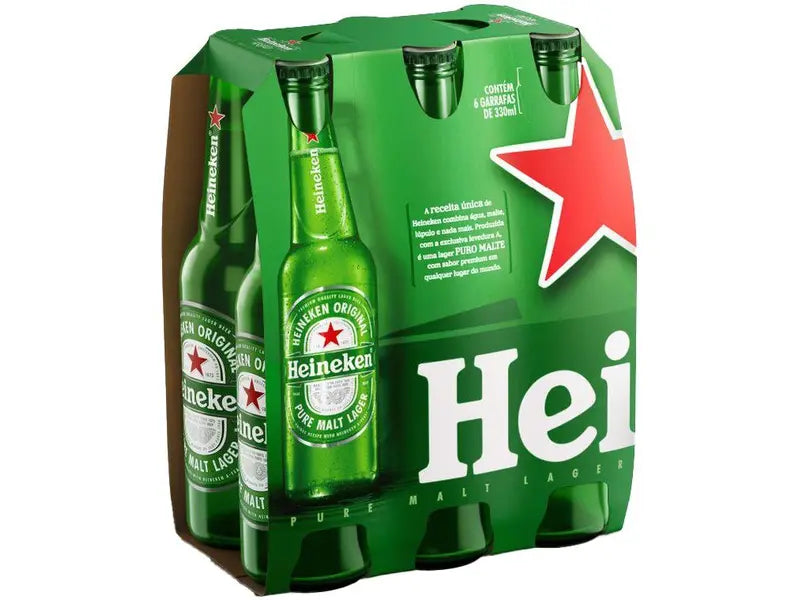 Cerveja Heineken Premium Garrafa 6 Long Neck 330ml