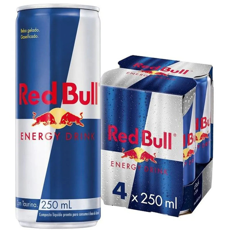 Pack de 4 Latas Red Bull Energético, Energy Drink, 250ml