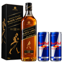 Kit Whisky Johnnie Walker Black Label 750ml + Energético Red Bull 250ml Com 2 Unidades