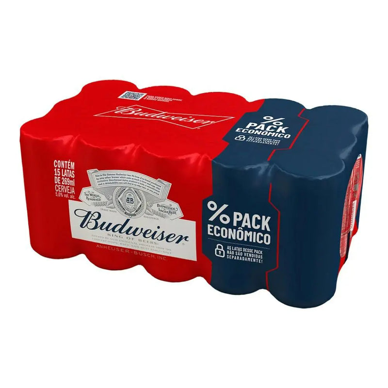 Budweiser 269ml - Pack Econômico (15 unidades)