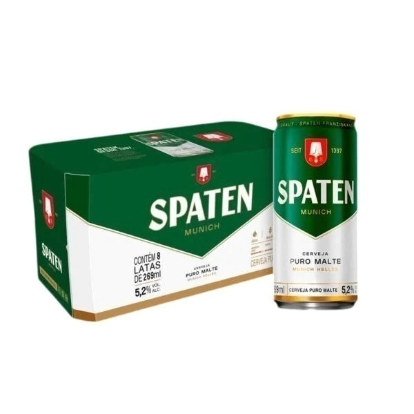 Cerveja Spaten Lata 269 ml com 8 unidades